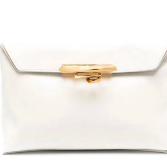 Alexander McQueen Soft Ivory nappa leather Sculptural Pouch - Picture 1 of 6